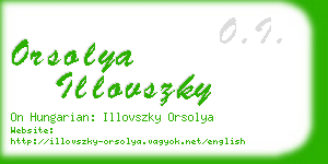 orsolya illovszky business card